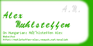 alex muhlsteffen business card